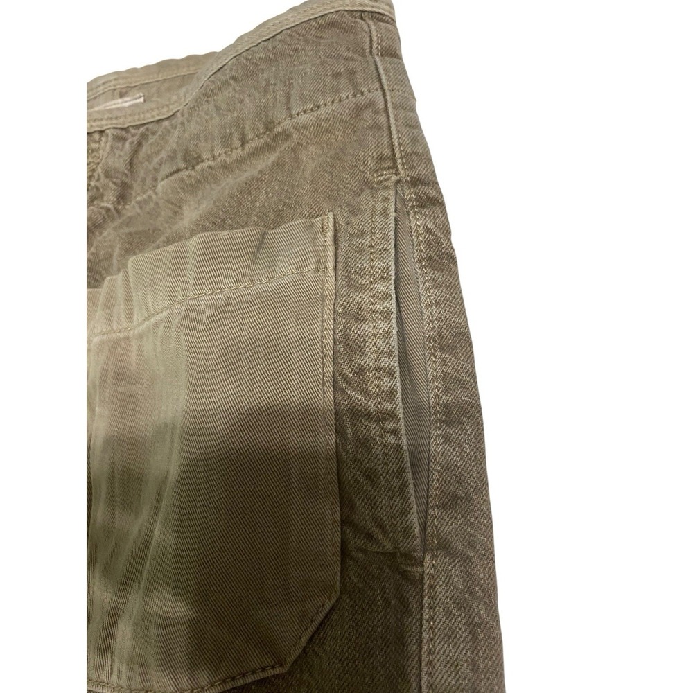Current/Elliott The Woven Military Pant Size 0 Stone Grey Utility Wide Leg Crop - Picture 6 of 11